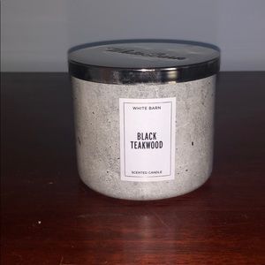 NEW White Barn Black Teakwood Candle!
